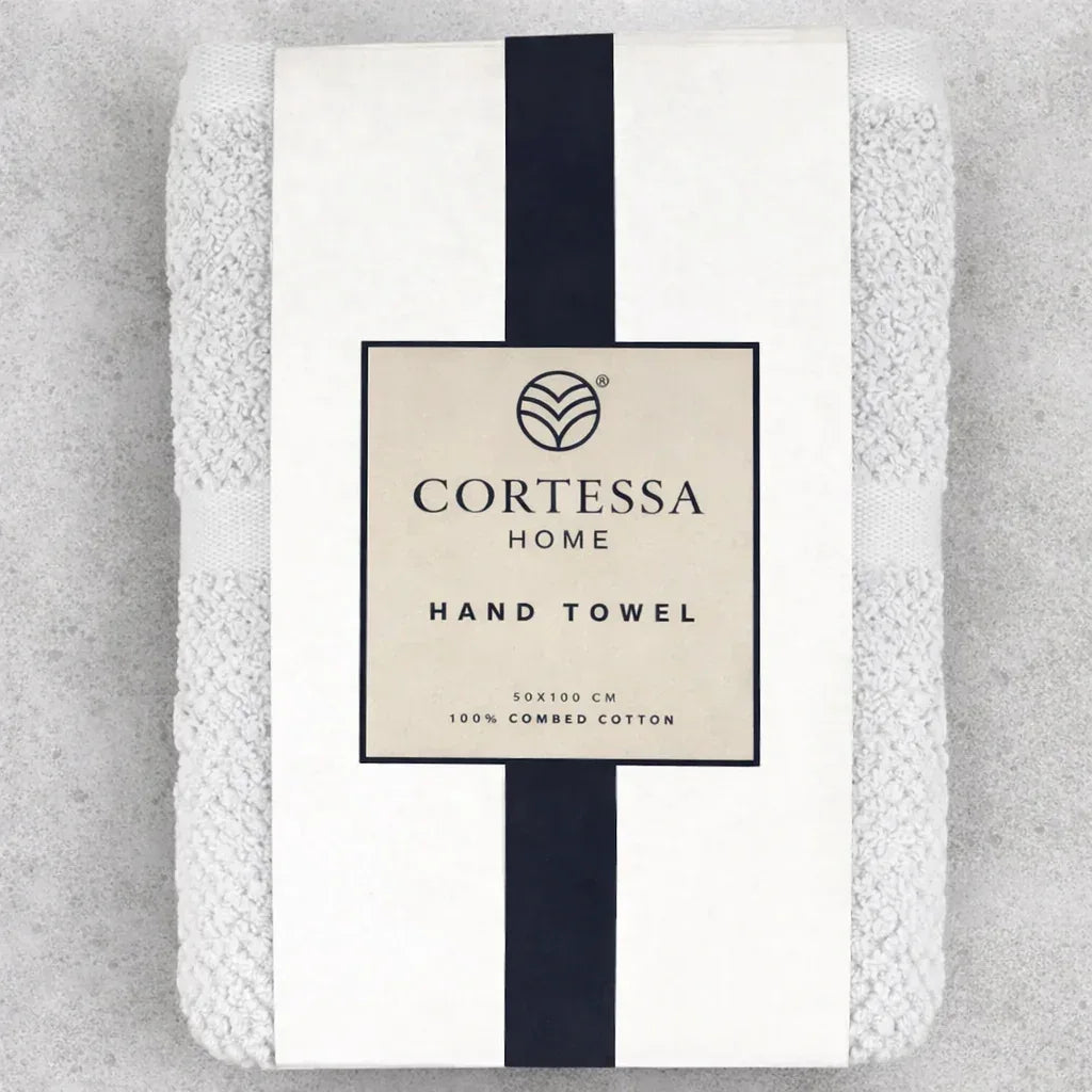 White Weave Hand Towel