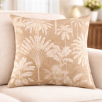 Almond Beige Cushion Cover - Printed