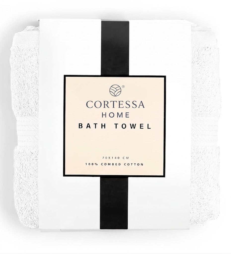 White Plush Bath Towel