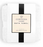 White Plush Bath Towel