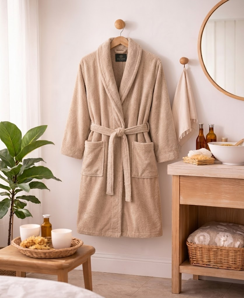 Beige Bath Robe - Cortessa Home