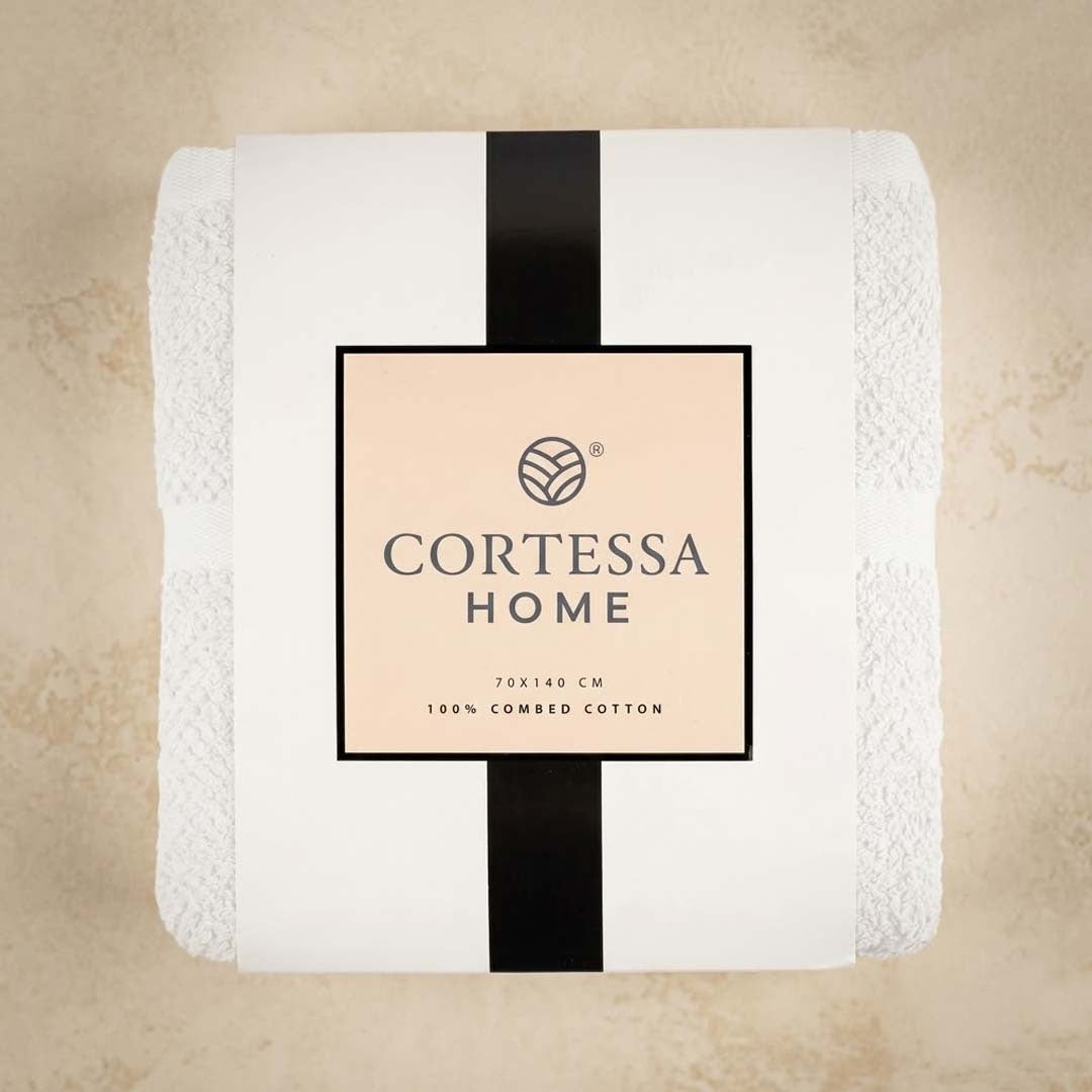 White Weave Bath Towel